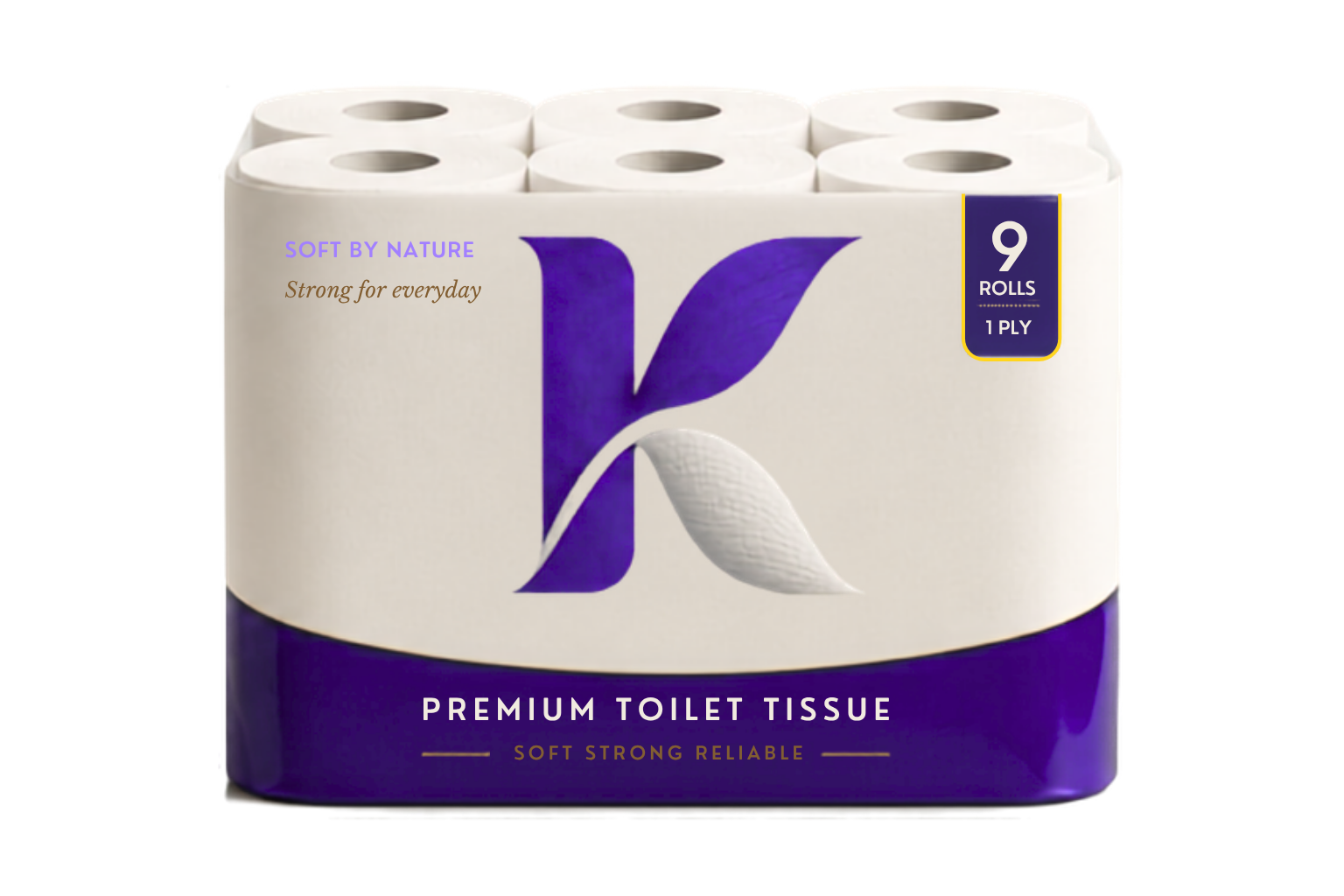 kadi one ply puprle with gold boders